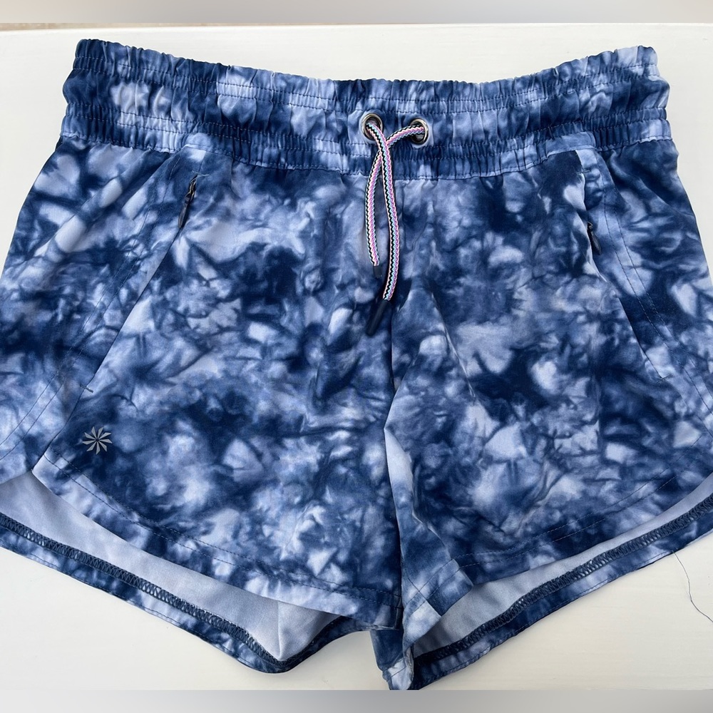 Blue/White Tie-dye Athleta Girl Shorts